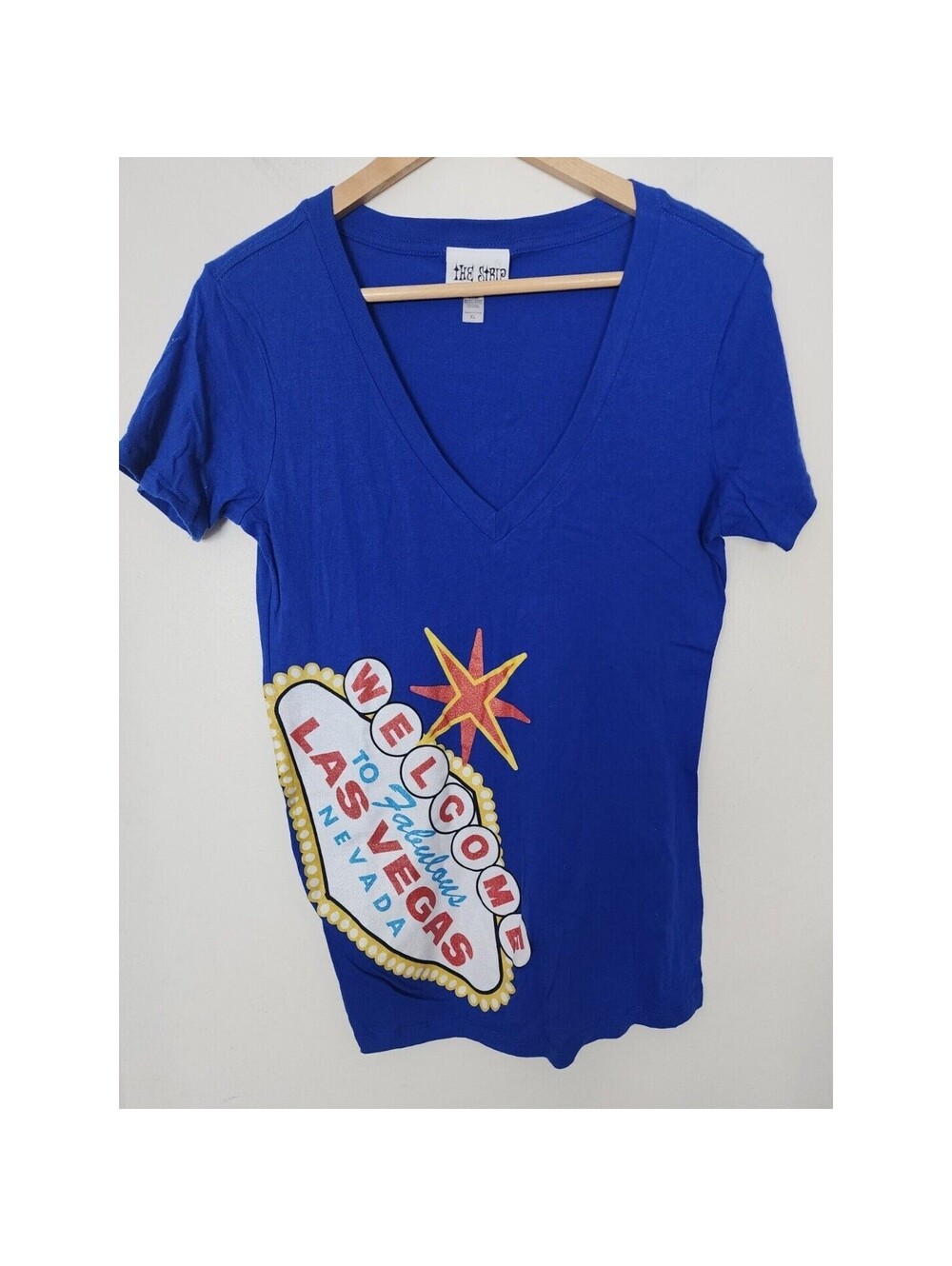 Las Vegas XL Women's Blue Welcome To Fabulous Las Vegas Strip Sign Shirt Blue
